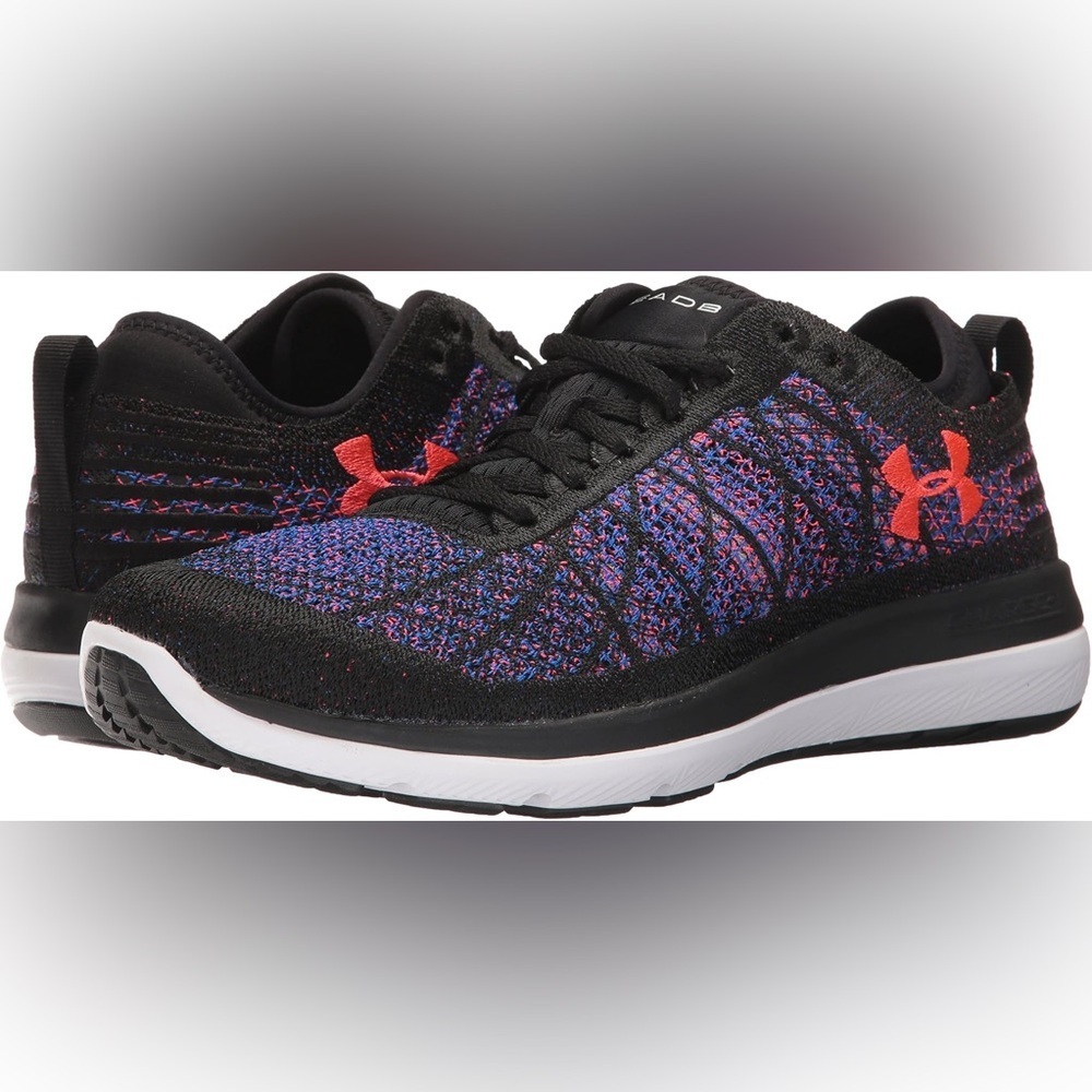 Under Armour Women’s Threadborne Black Pink Purple Knit Running Shoes Size 10